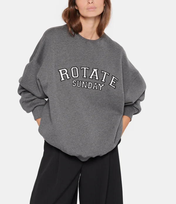 ROTATE Sweatshirt Classic Logo Coton Gris, Capsule Sunday 4