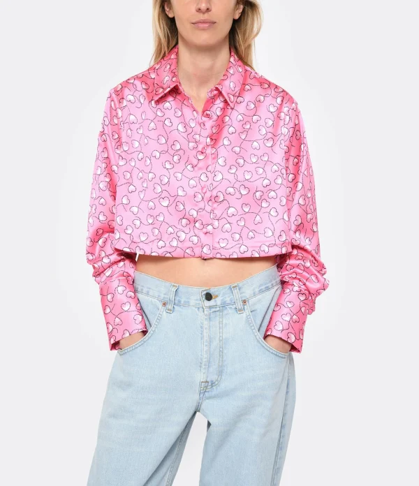 ROTATE Chemise Courte Rose 3