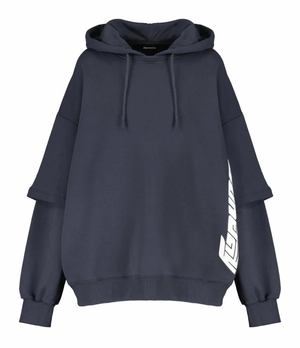 ROTATE Sweatshirt Hoodie Logo Coton Bleu, Capsule Sunday 1