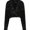 ROTATE Top Court Sequins Noir 19