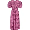 ROTATE Robe Bouffante Jacquard Rose 13