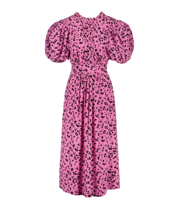 ROTATE Robe Bouffante Jacquard Rose 1