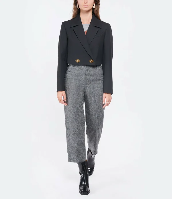 See By Chloé Pantalon Laine Gris 8