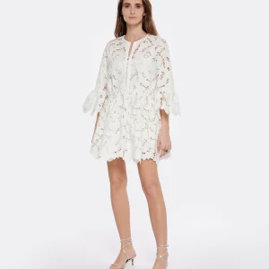 SELF PORTRAIT Robe Mini Dentelle Blanc 10