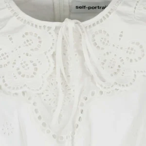 SELF PORTRAIT Robe Broderie Anglaise Coton Blanc 9