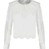 SELF PORTRAIT Blouse Broderie Anglaise Coton Blanc 19