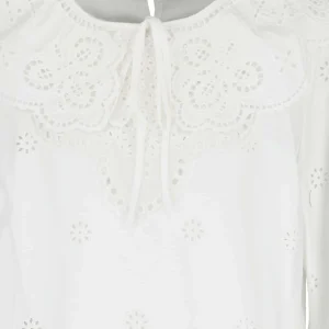 SELF PORTRAIT Blouse Broderie Anglaise Coton Blanc 10