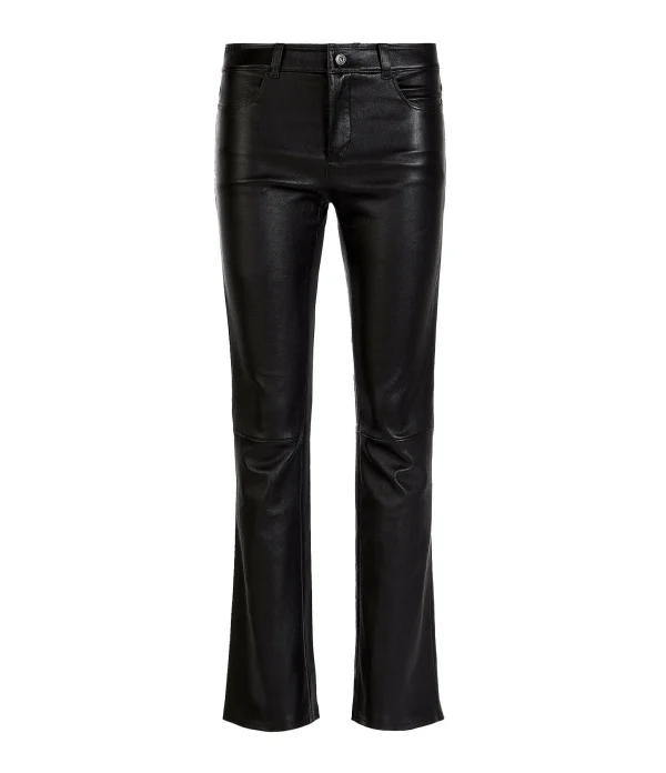 STOULS Pantalon Dean Agneau Plongé Regular Noir 1