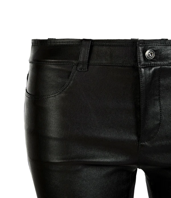 STOULS Pantalon Dean Agneau Plongé Regular Noir 3