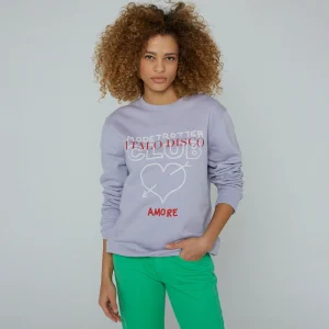 Modetrotter Sweatshirt Tom Horade Sérigraphie Coton Lila 18