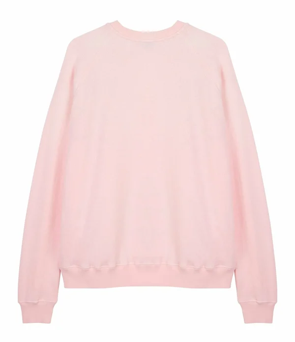 MIRA MIKATI Pull Raglan Broderie Coton Biologique Rose 3