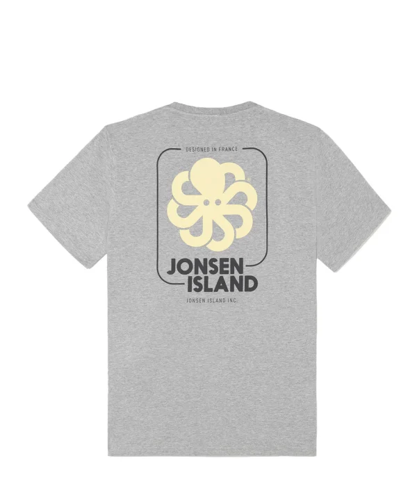 JONSEN ISLAND Tee-Shirt Classic Big Label Gris Clair 3