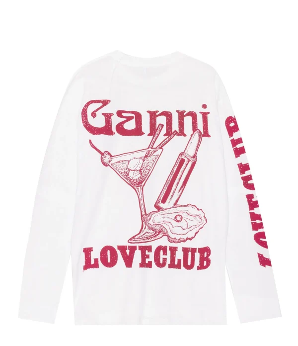 Ganni Tee-shirt Coton Organique Blanc 3