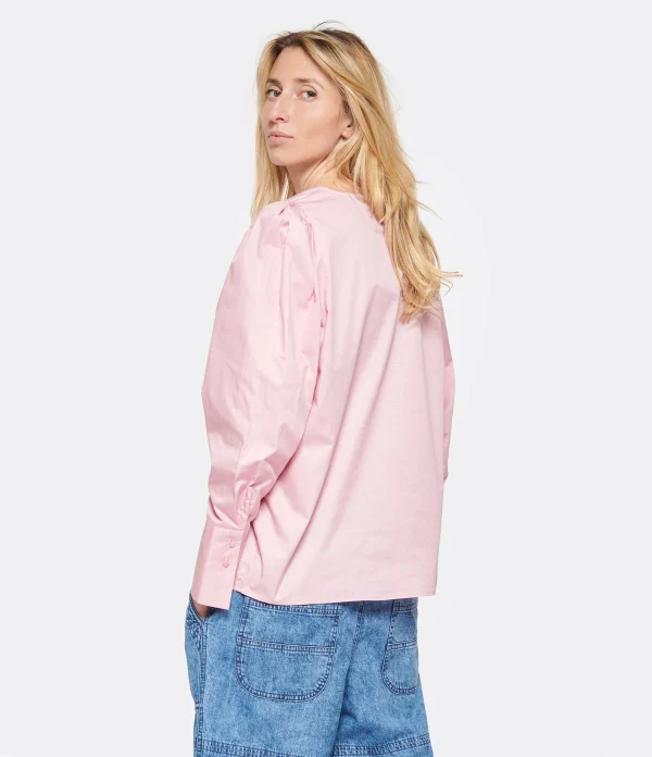 Tara Jarmon Blouse Citron Coton Vieux Rose 6