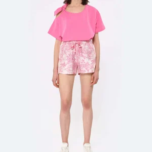 Tara Jarmon Tee-shirt Tarabow Coton Rose 18