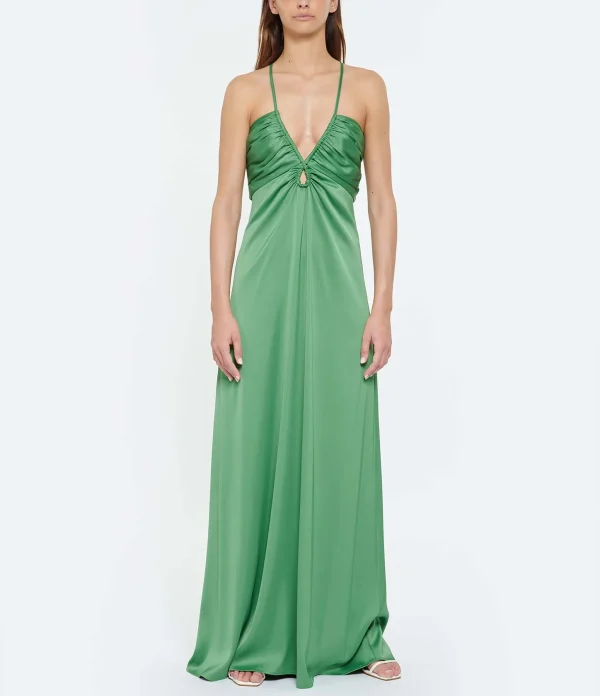 Tara Jarmon Robe Longue Rosalia Vert 4