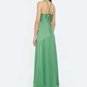 Tara Jarmon Robe Longue Rosalia Vert 12