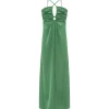 Tara Jarmon Robe Longue Rosalia Vert 13