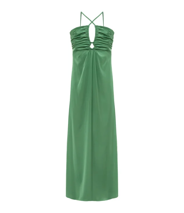 Tara Jarmon Robe Longue Rosalia Vert 1