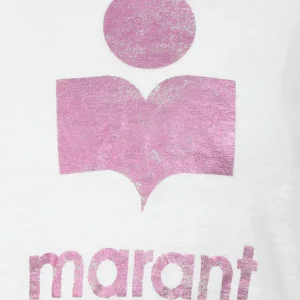 MARANT ÉTOILE Tee-shirt Koldi Lin Rose Blanc 9