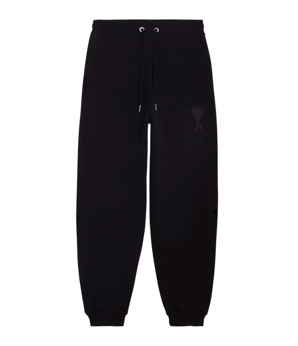 AMI Paris Jogging Unisexe Ami De Cœur Coton Biologique Noir 1