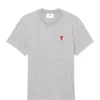 AMI Paris Tee-shirt Unisexe Ami De Cœur Coton Bio Gris Chiné 10