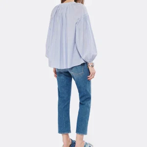 Vanessa Bruno Blouse Nipoa Coton Rayures Bleu 15