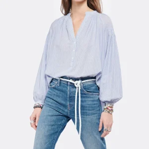 Vanessa Bruno Blouse Nipoa Coton Rayures Bleu 11