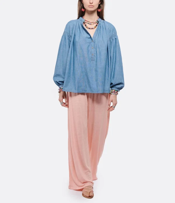 Vanessa Bruno Blouse Nipoa Coton Chambray 5