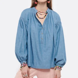 Vanessa Bruno Blouse Nipoa Coton Chambray 11