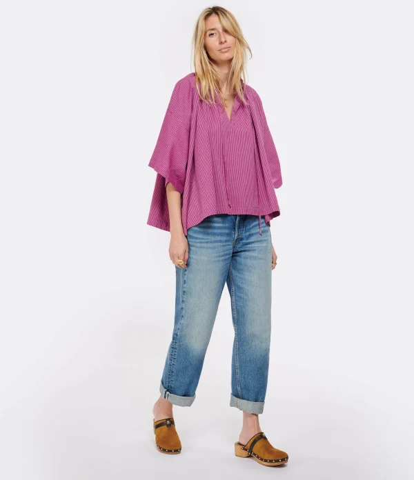 Vanessa Bruno Blouse Tyliam Coton Violet 5