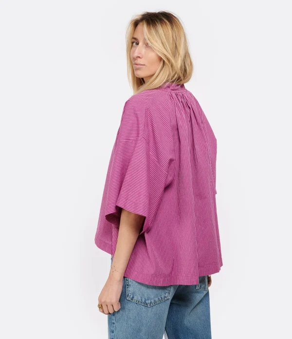 Vanessa Bruno Blouse Tyliam Coton Violet 6