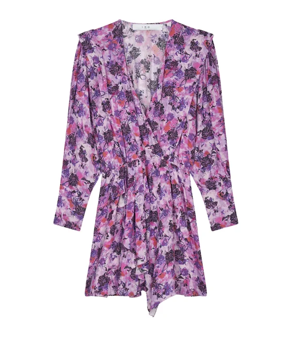 IRO Robe Madea Imprimé Violet 1