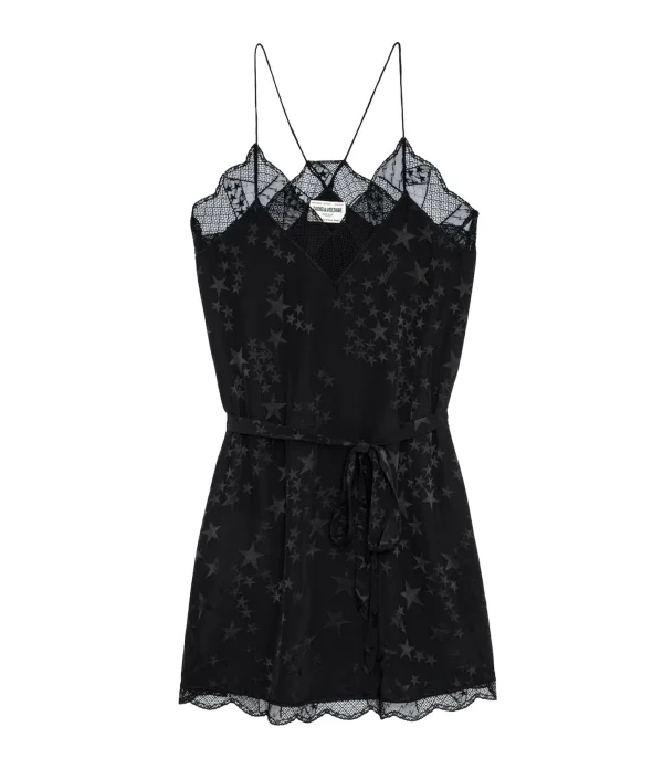 Zadig & Voltaire Robe Ristyz Soie Noir 1