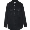 Zadig & Voltaire Chemise Teros Coton Denim Noir 19