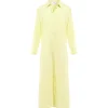 XIRENA Robe Longue Boden Coton Jaune 14