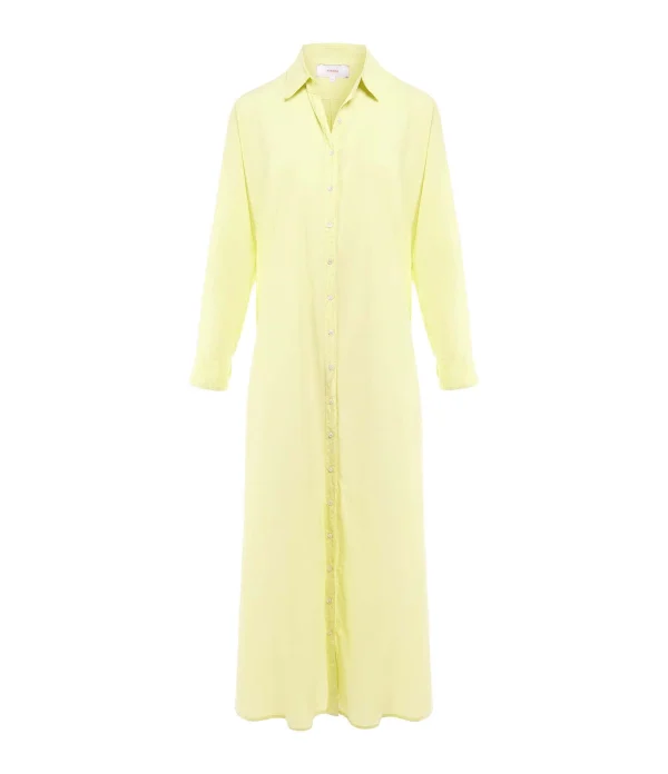 XIRENA Robe Longue Boden Coton Jaune 1