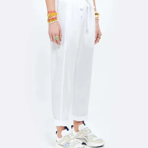 XIRENA Pantalon Fin Draper Coton Blanc 13