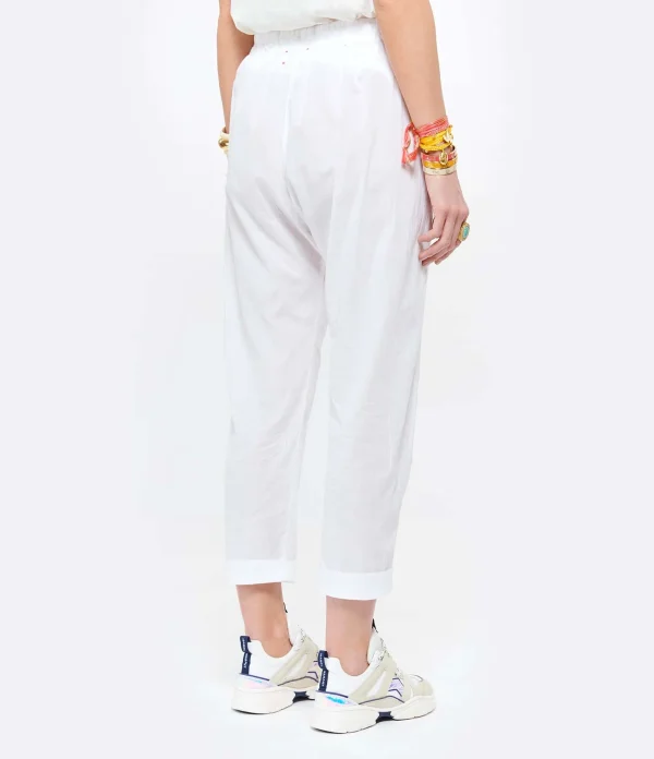 XIRENA Pantalon Fin Draper Coton Blanc 6