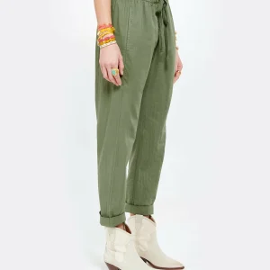 XIRENA Pantalon Fin Draper Coton Vert Olive 13