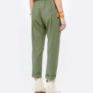 XIRENA Pantalon Fin Draper Coton Vert Olive 15