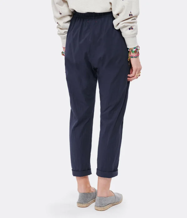 XIRENA Pantalon Fin Draper Coton Bleu Navy 6