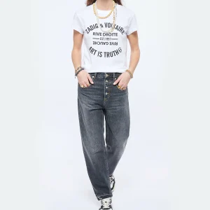 Zadig & Voltaire Tee-shirt Walk Blason Coton Blanc 12