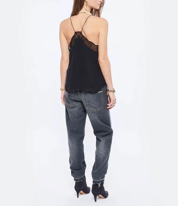 Zadig & Voltaire Top Caraco Christy Soie Noir 5