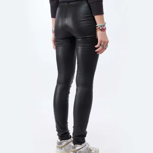 Zadig & Voltaire Pantalon Pharel Cuir Noir 16