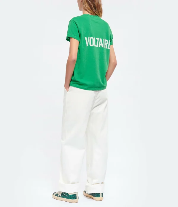 Zadig & Voltaire Tee-shirt Zoe ZV Coton Vert Garden 8