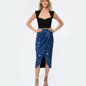 Zadig & Voltaire Jupe Longue Jamelia Sequins Azur 9