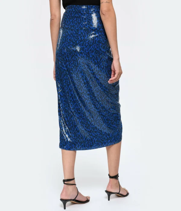 Zadig & Voltaire Jupe Longue Jamelia Sequins Azur 5