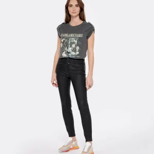 Zadig & Voltaire Tee-shirt Donate Guitare Coton Carbone 10