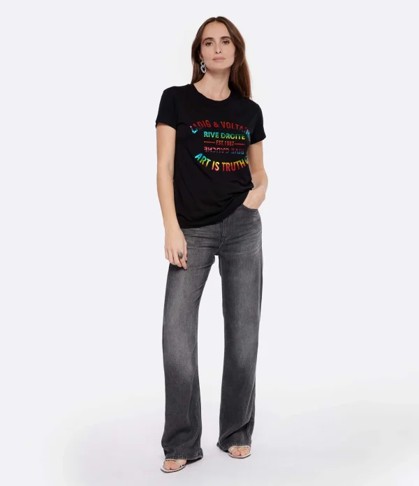 Zadig & Voltaire Tee-shirt Walk Blason Coton Noir 4